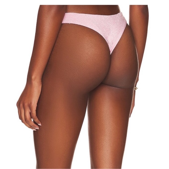 More to Come Valentina Bikini Bottom in Pink Metallic, Size: M - Picture 3 of 8